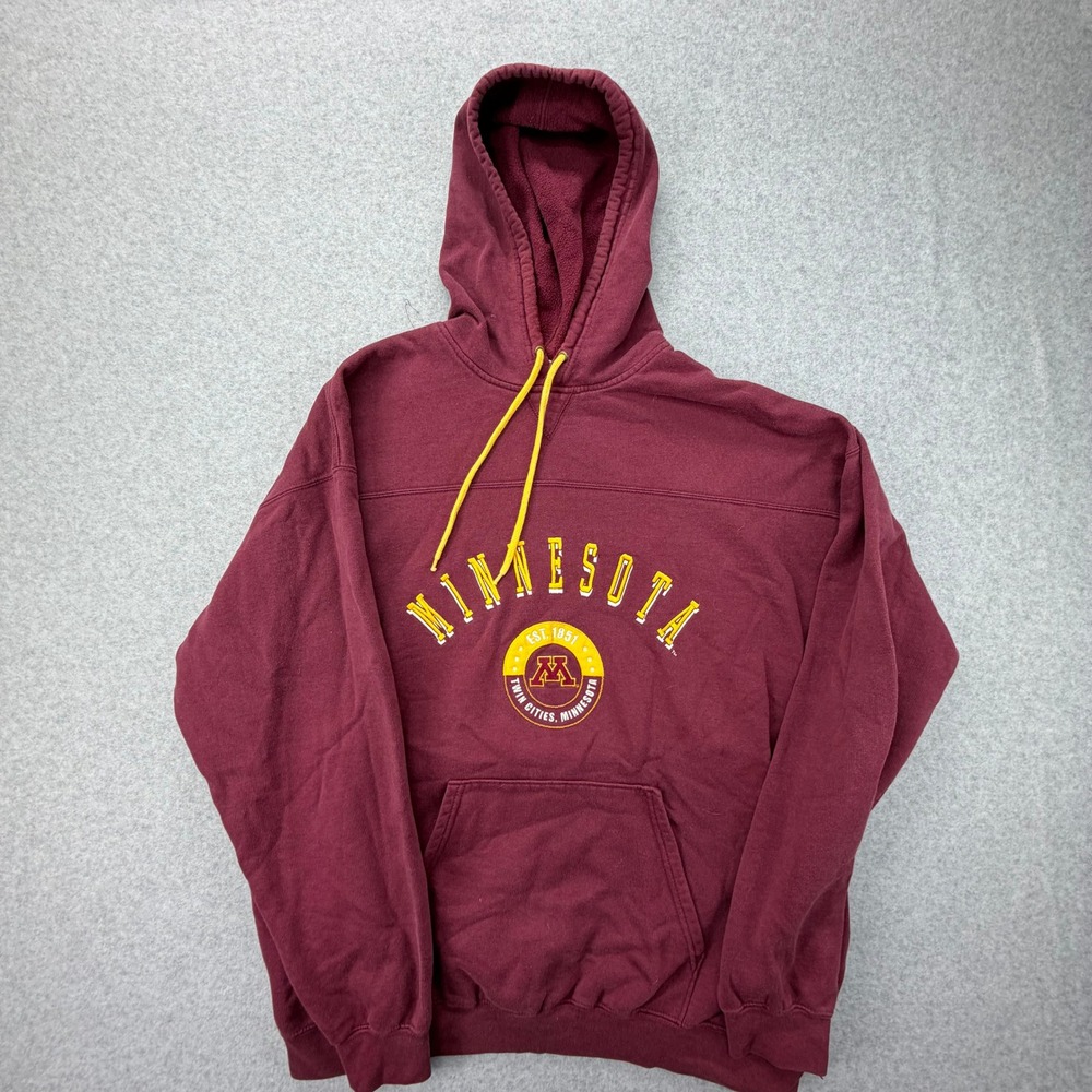 NCAA VF Imagewear Minnesota Golden Gophers Hoodie Maroon Gold‎ Mens XL VTG Y2K
